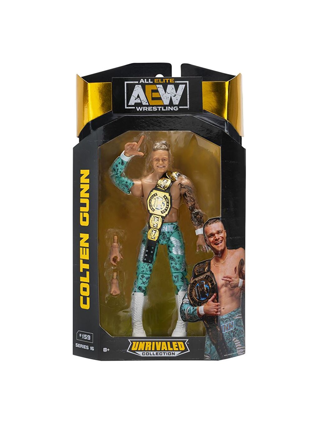 AEW Karakterleri Model Aksiyon Figürler S16 Colten Gunn 159-4
