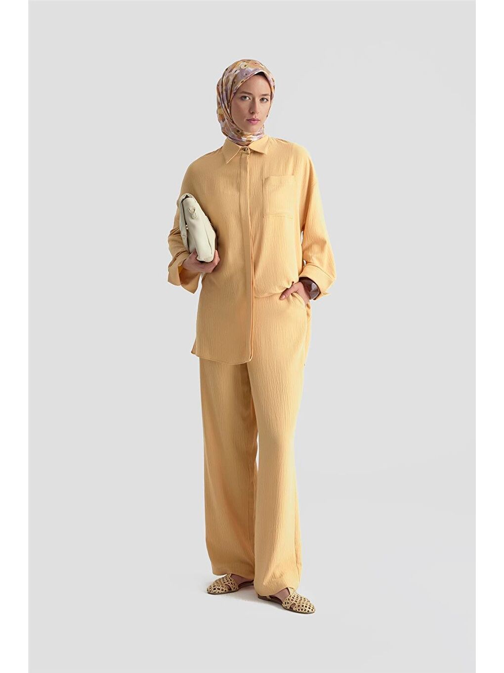 Kahverengi Cepli Basic Gömlek 25Kd4003 Camel-1