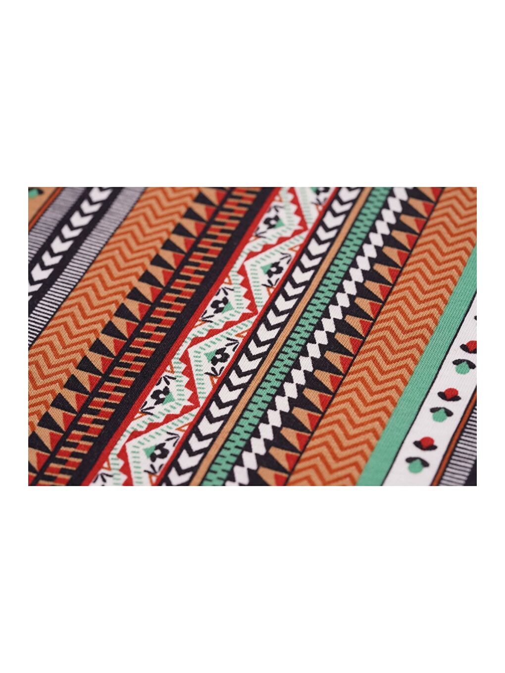 Karışık kadın kısa kollu desenli cepli büyük beden pamuklu elbise-4