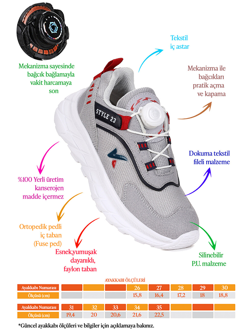 Mavi Lace Bağcık Mekanizmalı Erkek Çocuk Spor Ayakkabı-1