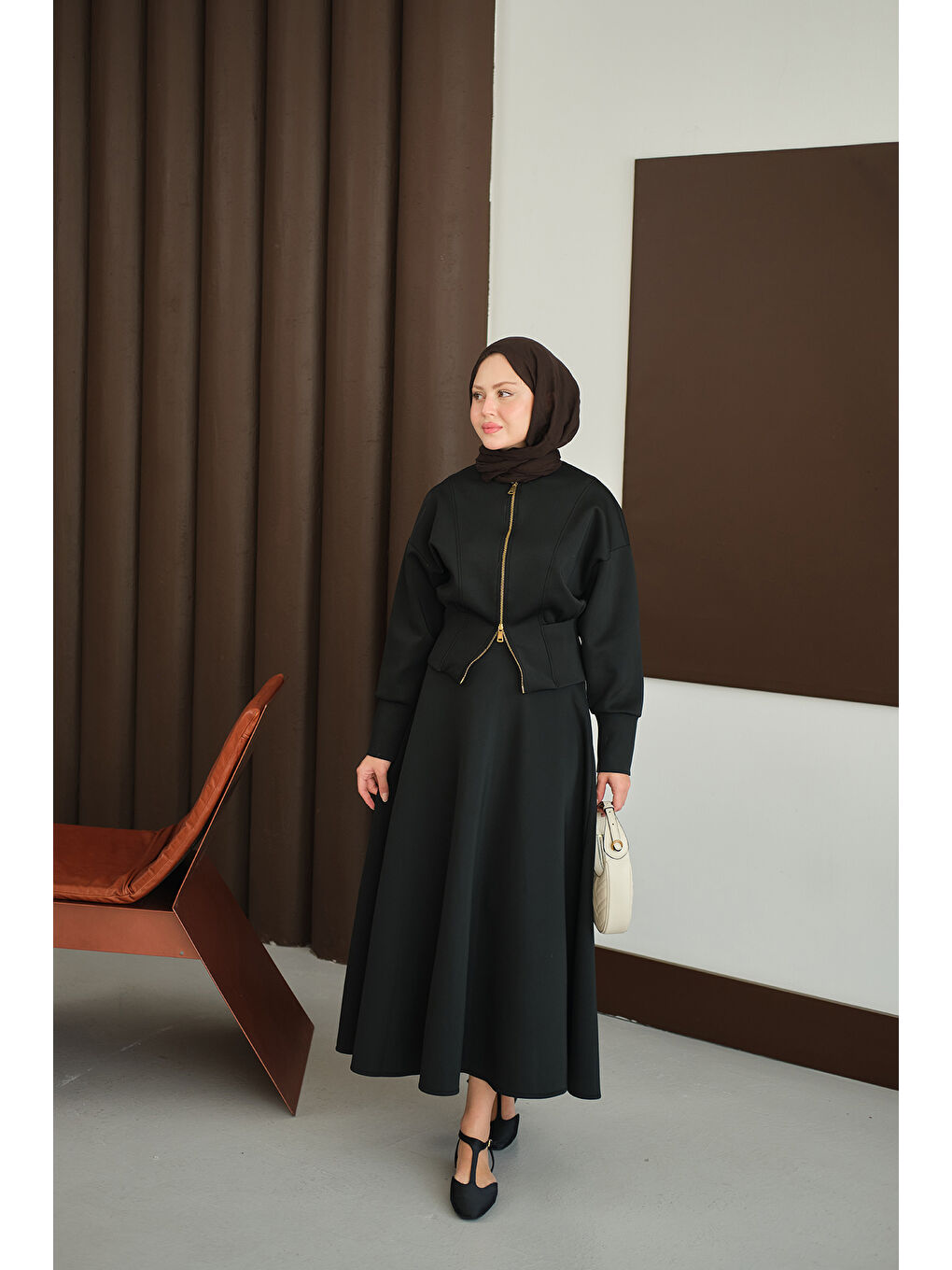 Kadın Beli Korse Detay Takım Siyah-2