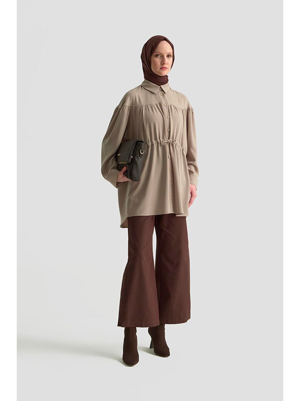 Oversize Gömlek 25Kd1114 Bej