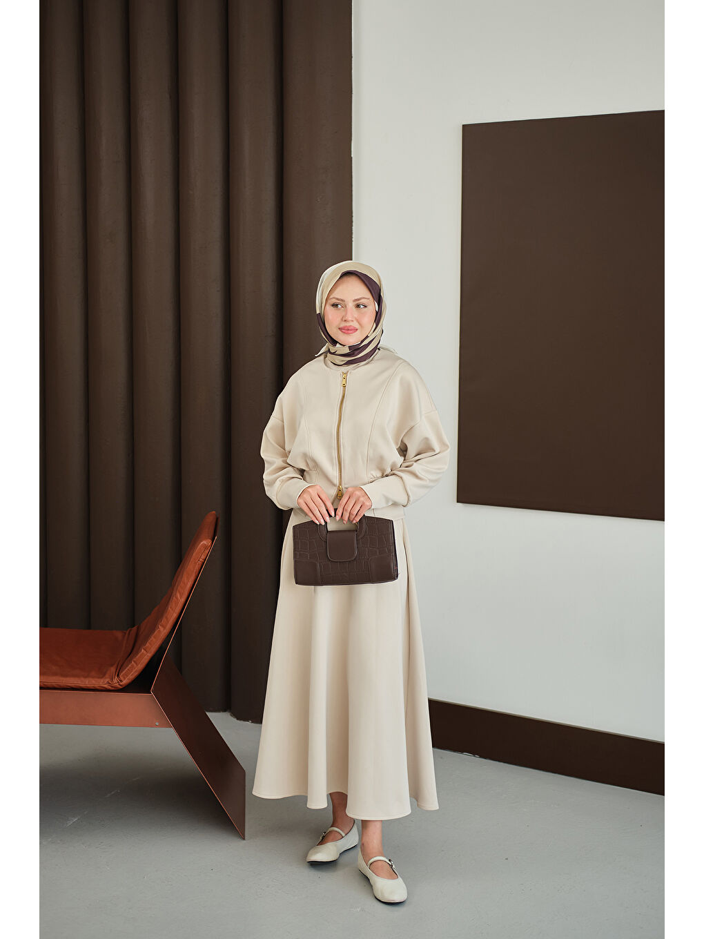 Ekru Kadın Beli Korse Detay Takım Krem-4