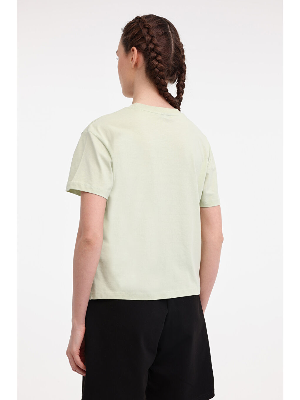 Yeşil WL ANNA 11 5FX PASTEL YESIL Kadın Kısa Kol T-Shirt-1