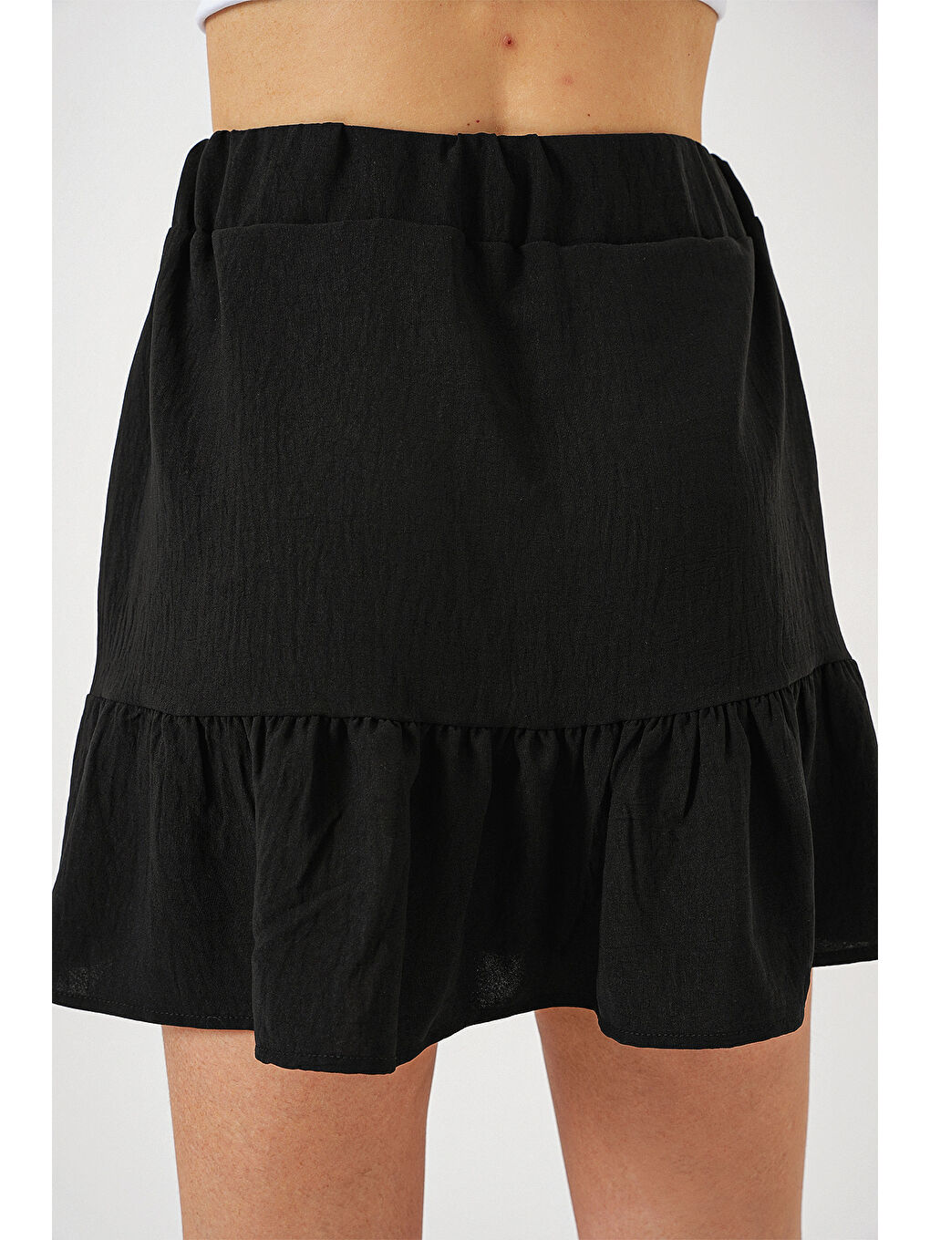 Kadın Ayrobin Mini Etek 8054 - Siyah-6