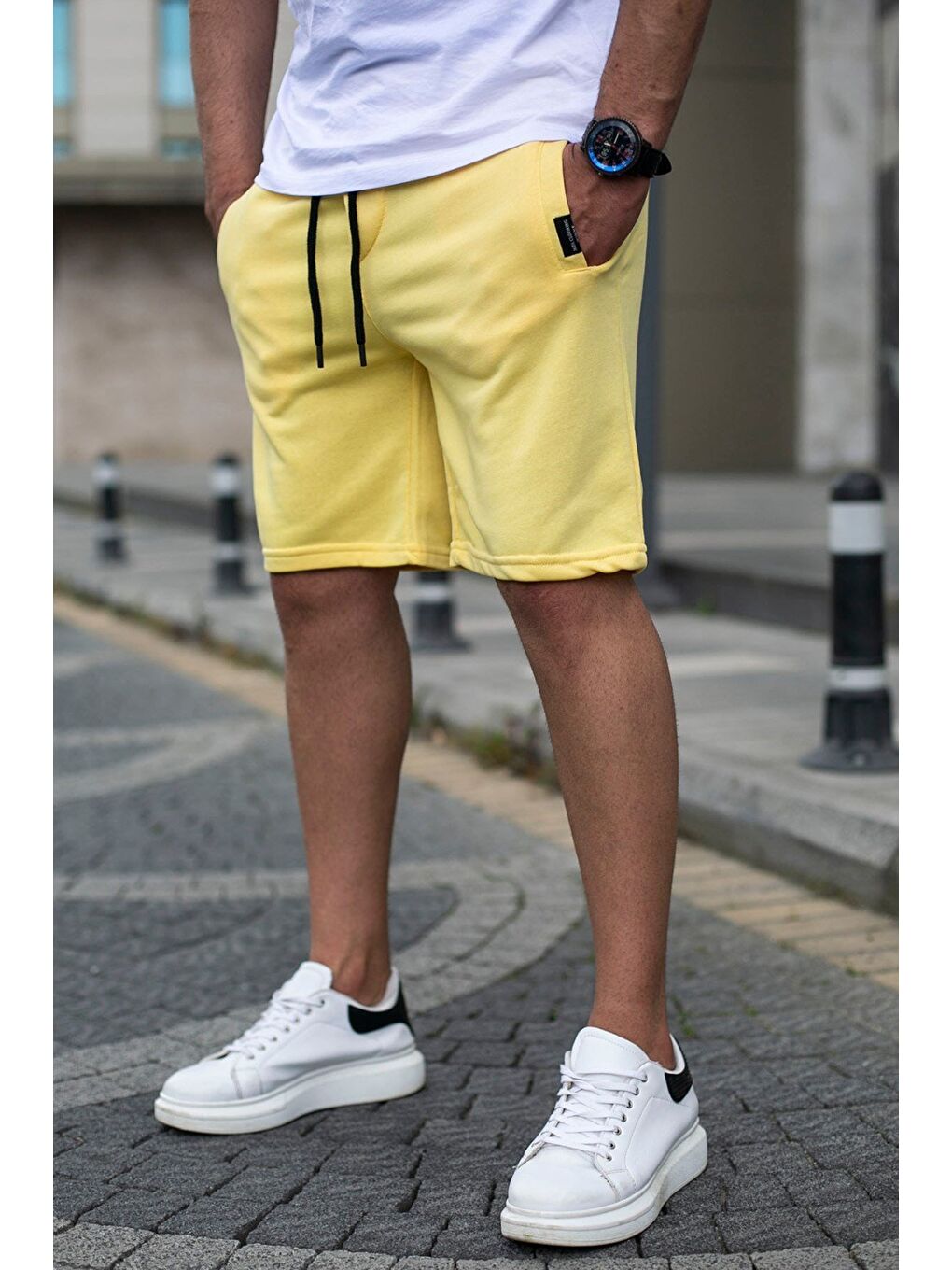 Sarı Erkek Regular Fit Şort 4842-1