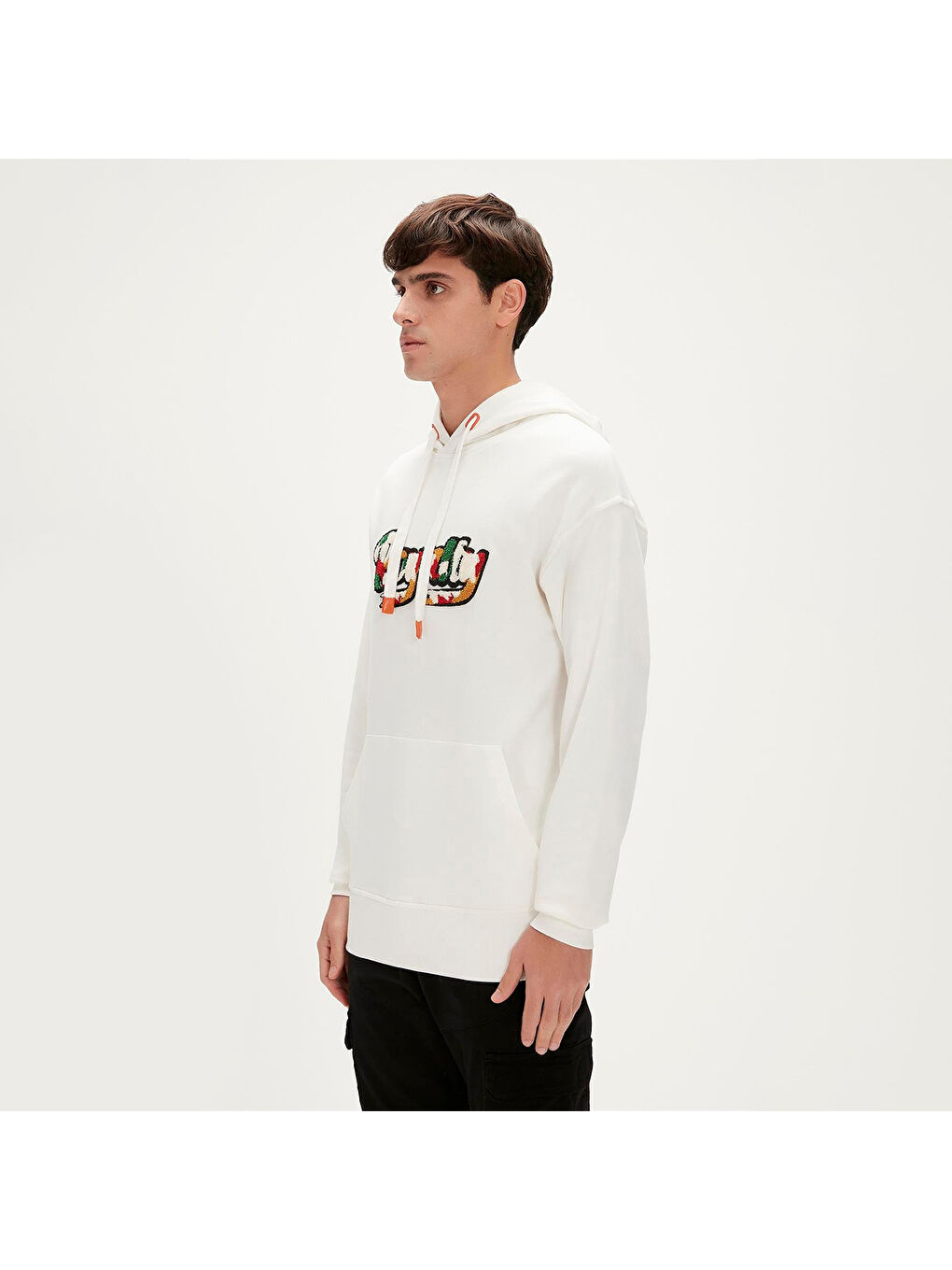 Royalty Erkek Beyaz Sweatshirt-3