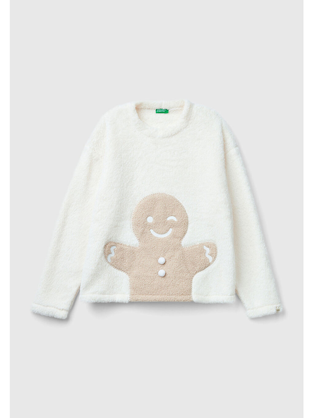 Ekru Kadın Krem Pamuk Karışımlı Önü Baskılı Pijama Üstü-2