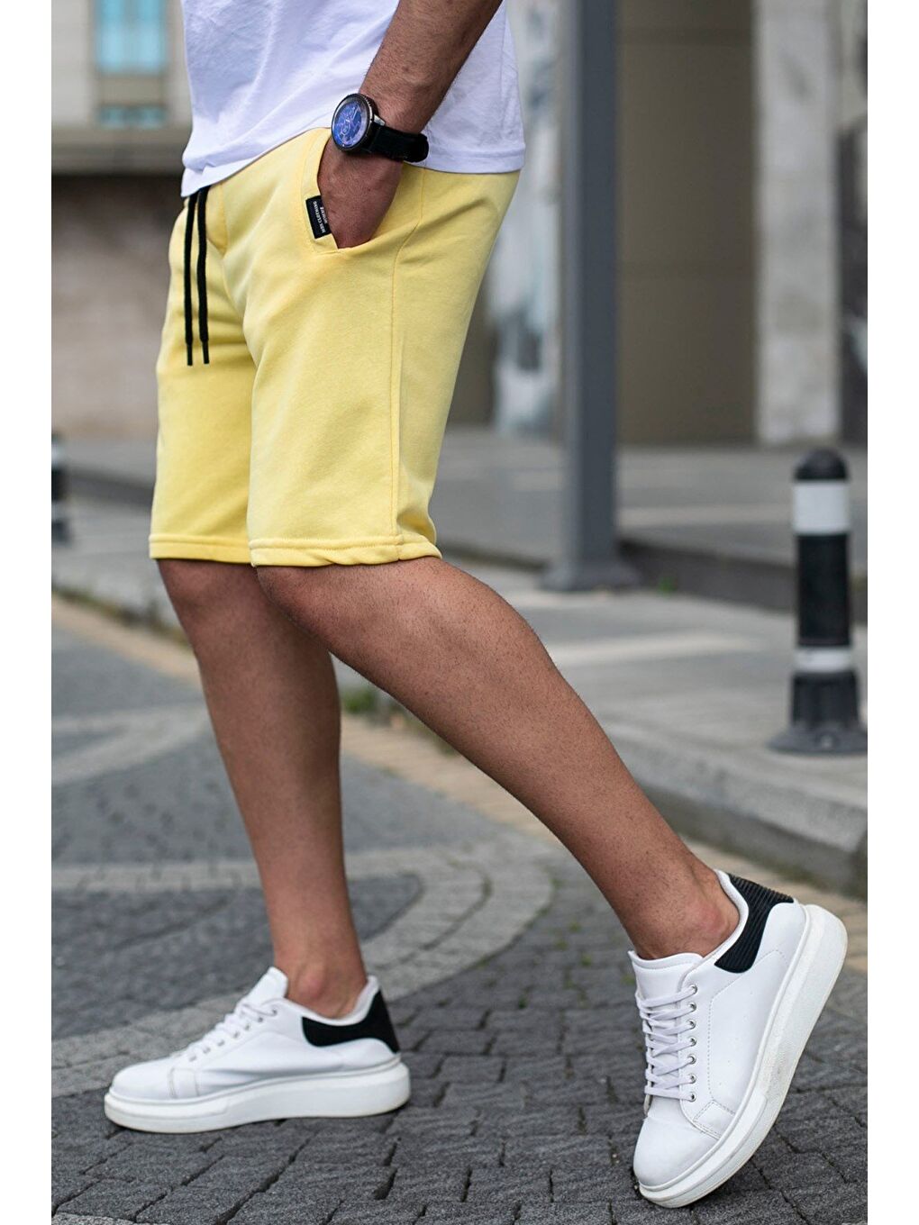 Sarı Erkek Regular Fit Şort 4842-2