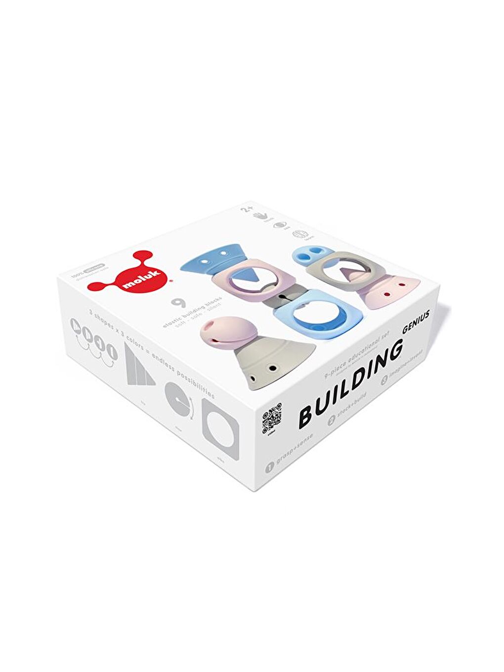 Building Genius - Pastel Ice Blue, Baby Pink, Beige-4