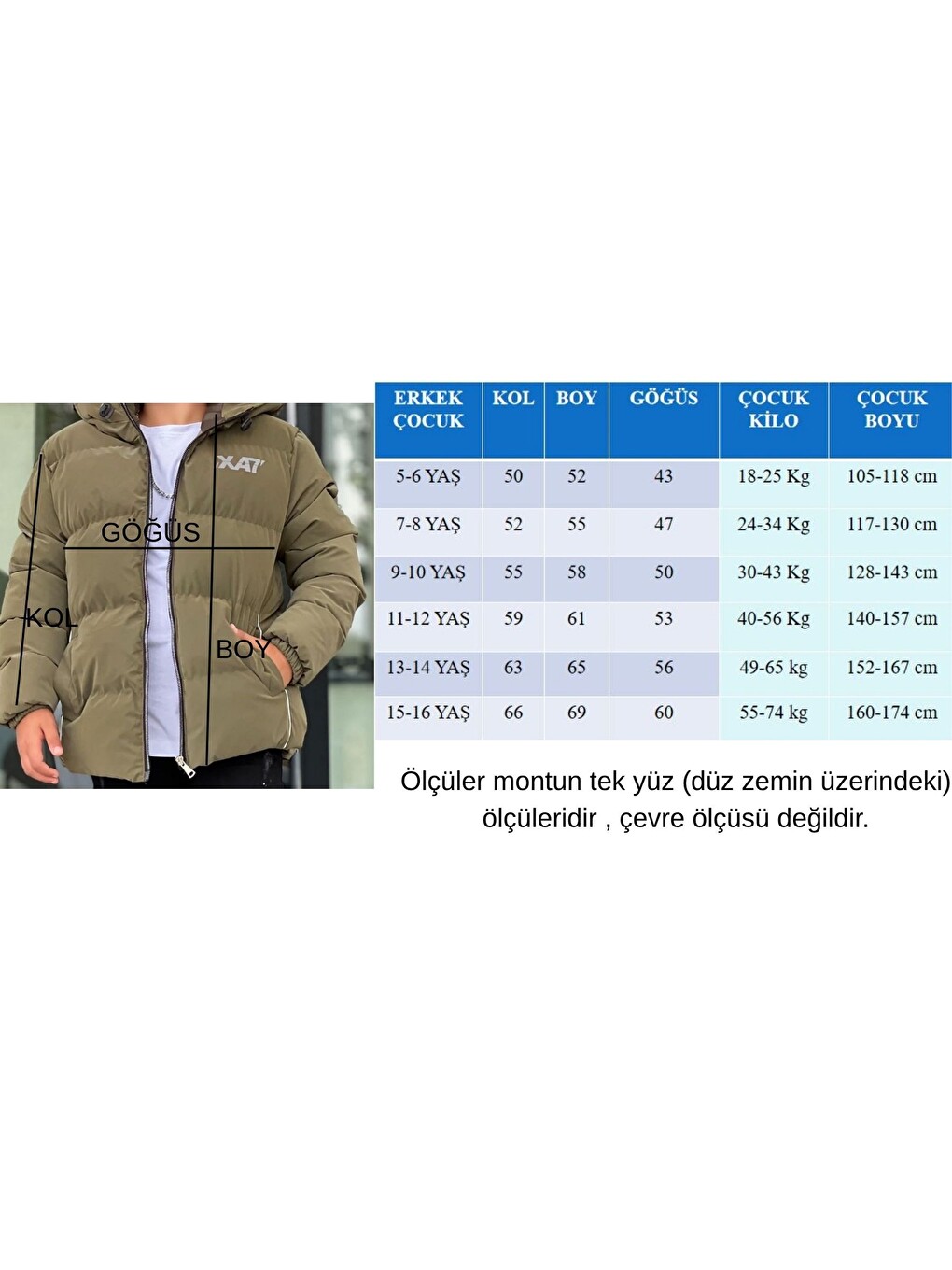 Kahverengi Erkek Çocuk Kapüşonlu Baskılı Reflöktör Detaylı Nova Kumaş Kışlık Şişme Mont Km4017-5