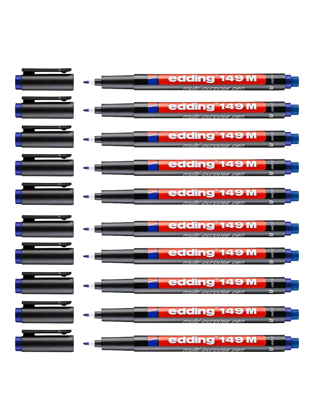 Edding 149 M Permanent Silgili Asetat Kalemi 1.0 mm Mavi 1 Adet