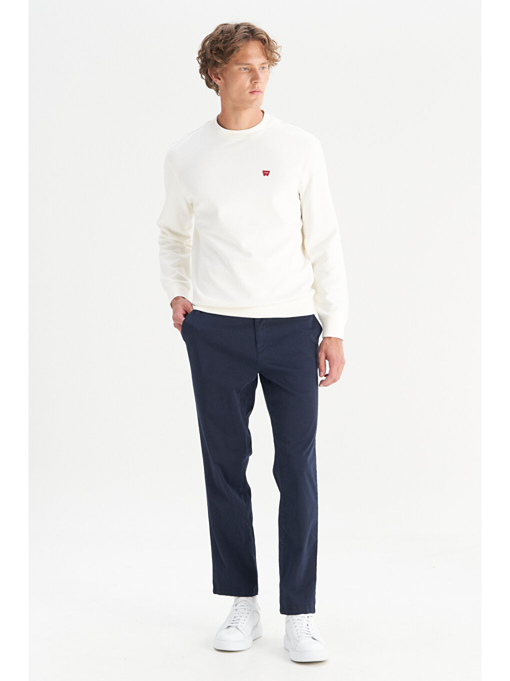 Lacivert Pamuklu Slim Fit Dar Kesim Cepli Yumuşak Dokulu Esnek Pantolon