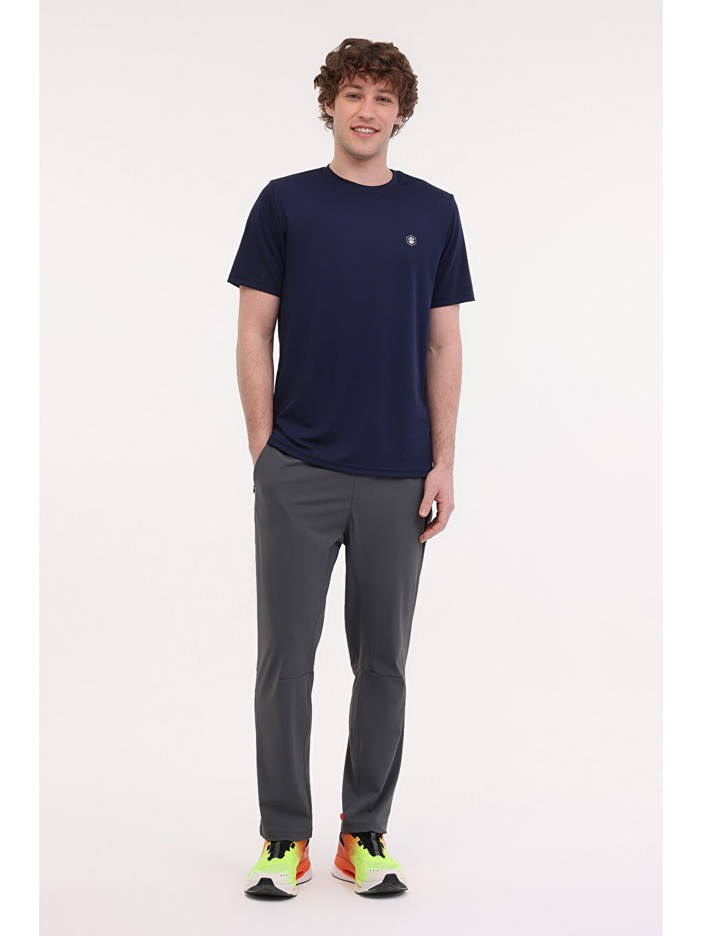 MB CT100 PES C T-SH 5FX Lacivert Erkek Kısa Kol Tişört-2