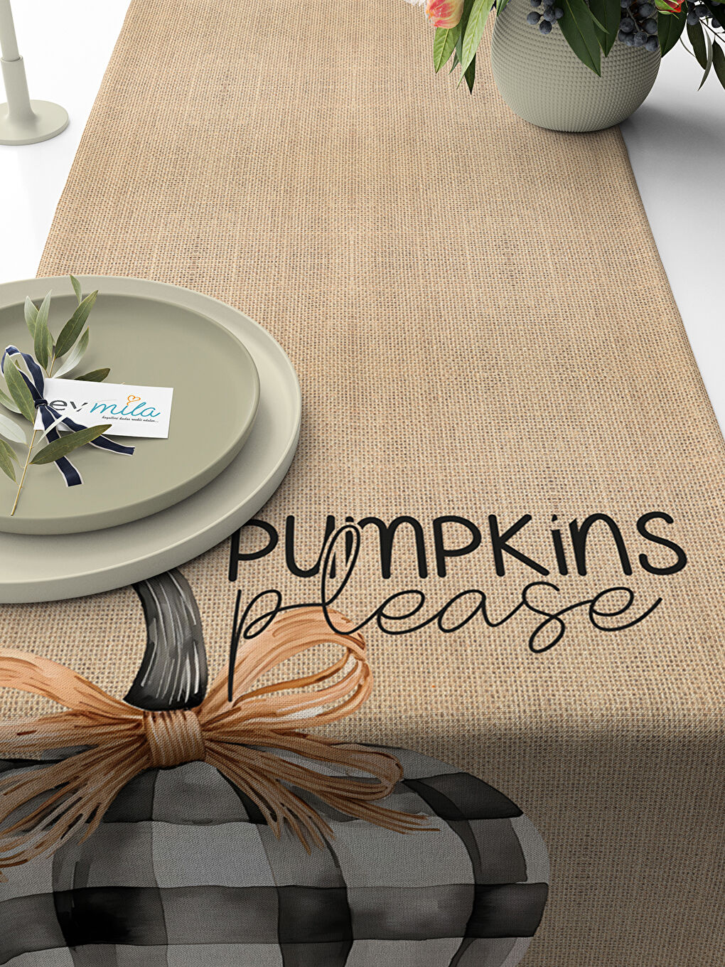 Karışık Sonbahar Desenli Runner Modeli-1