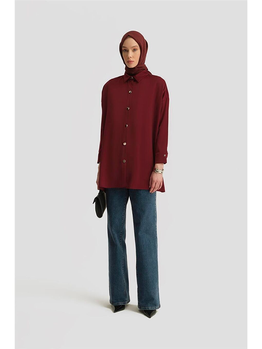 ARMİNE Gömlek Ortd8300-1 Bordo