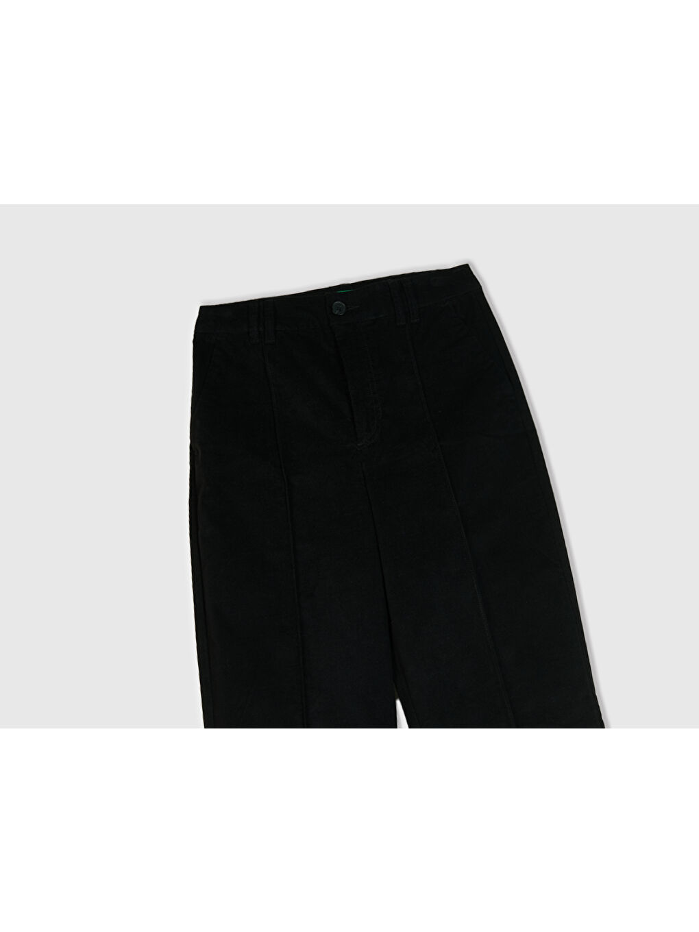 Kadın Siyah Esnek Kadife Pantolon-2