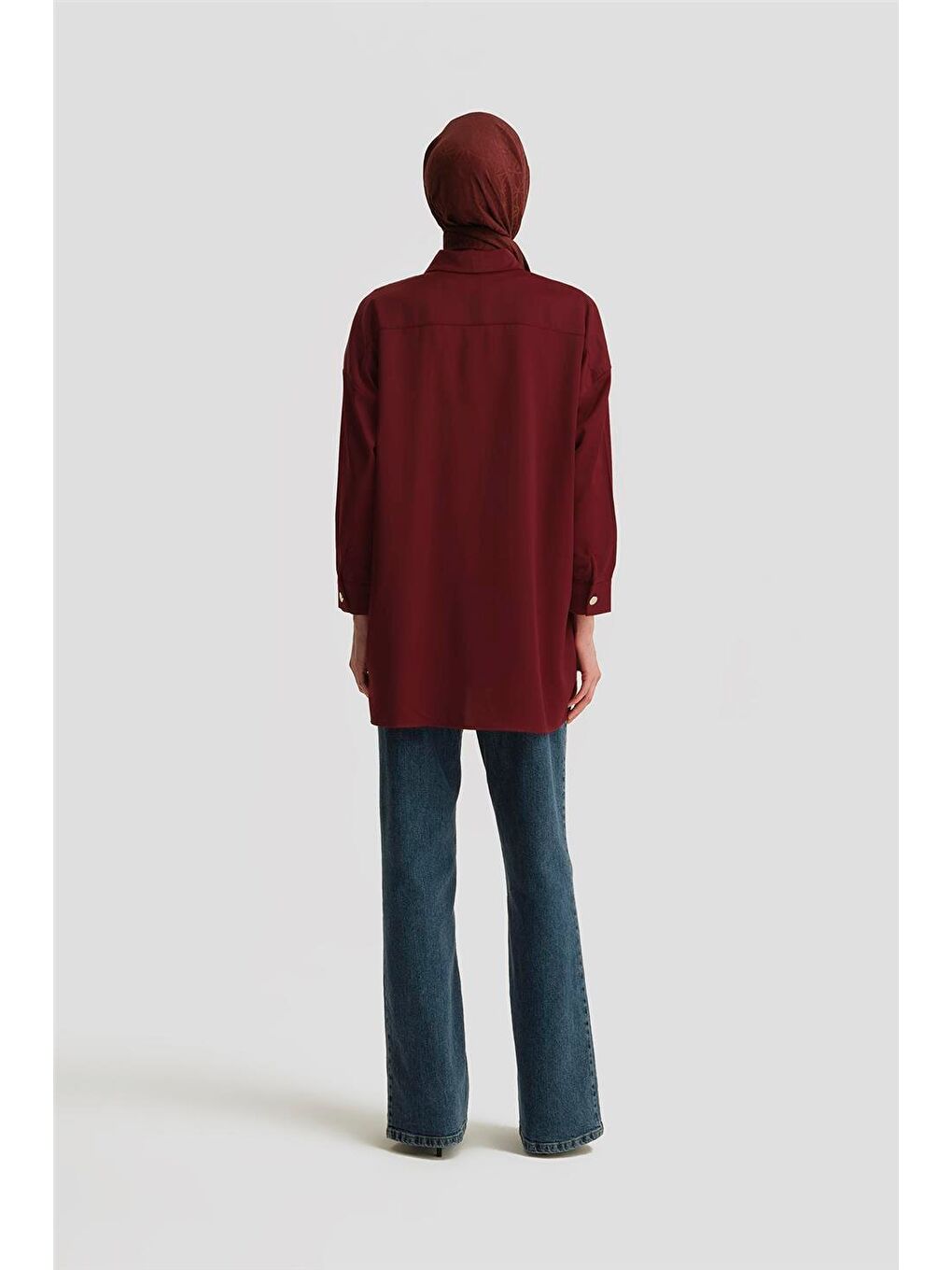 ARMİNE Gömlek Ortd8300-1 Bordo - 4
