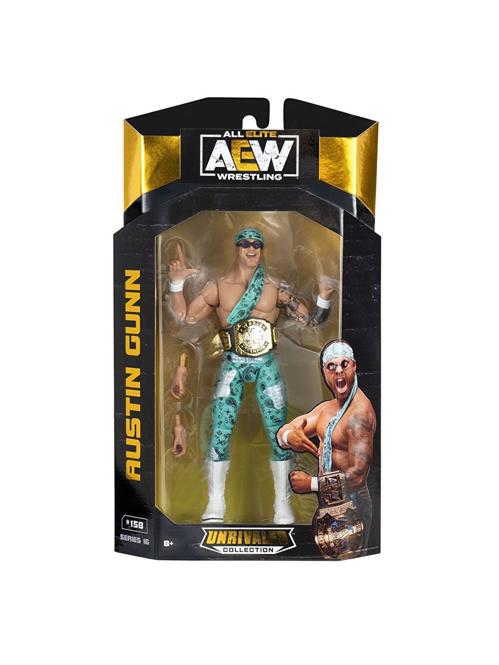 AEW Karakterleri Model Aksiyon Figürler S16 Austin Gunn 158-4