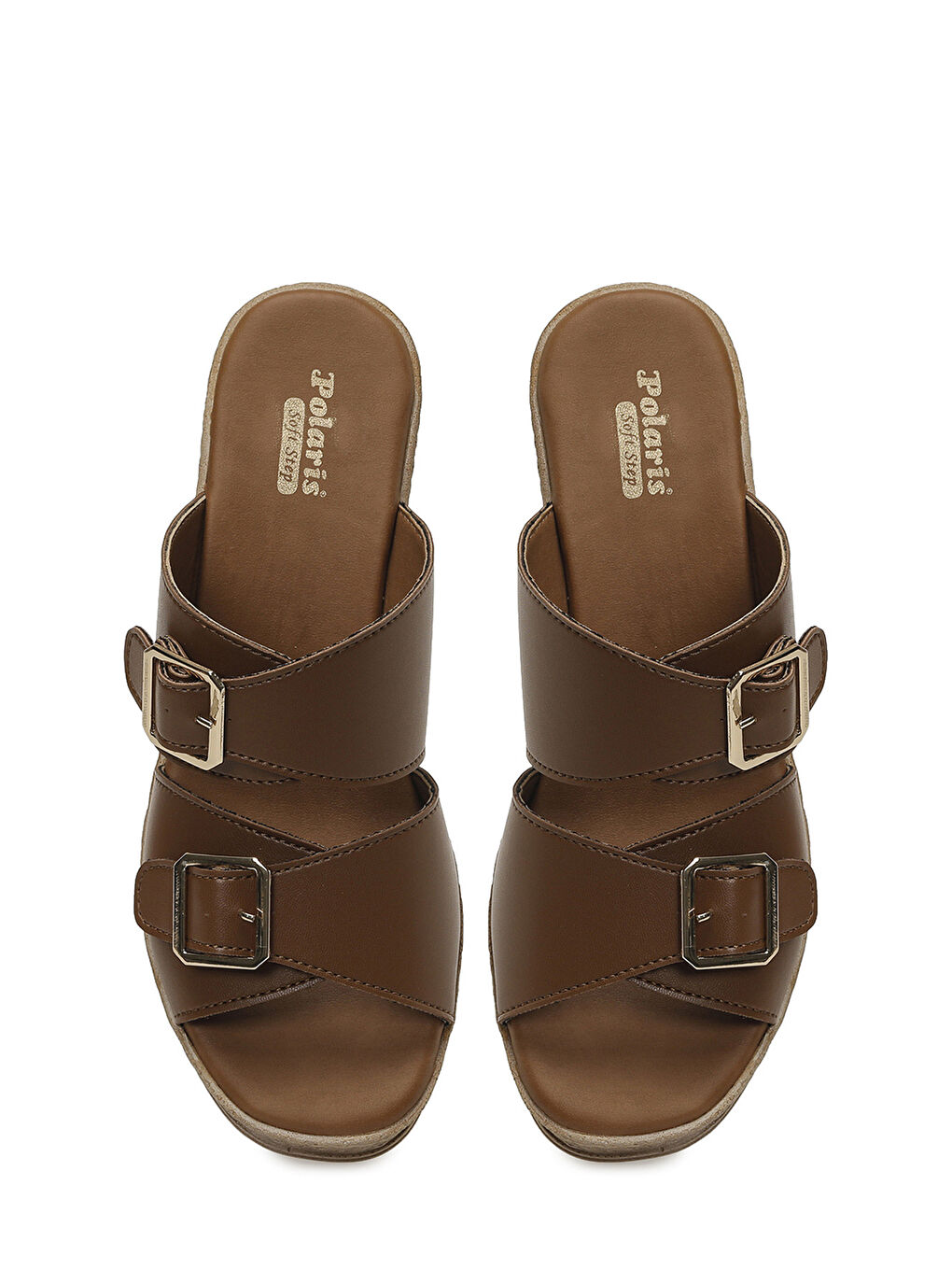 Kahverengi 325089.Z 5FX Taba Kadın Terlik-3