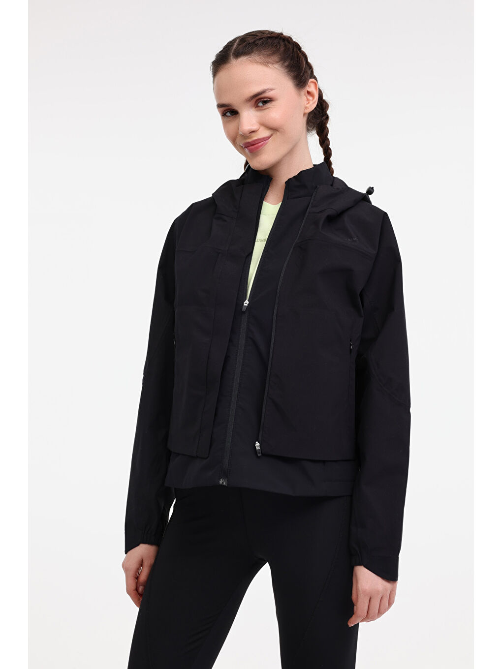 WL RUSA 17GF6-02 5FX Siyah Kadın Mont