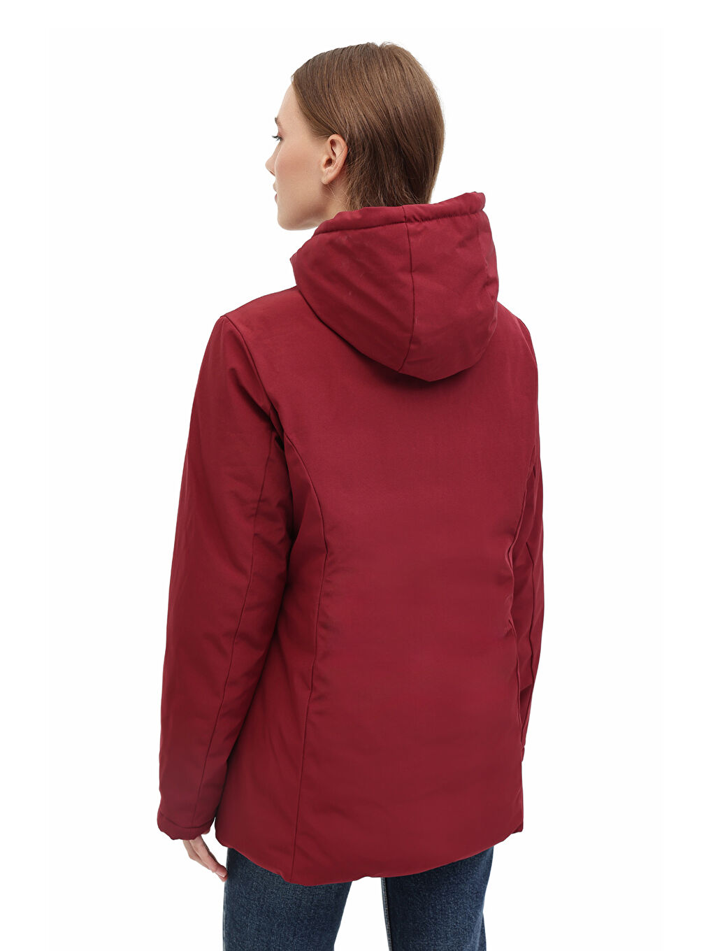 WL 1POLY PADDED 5PR Bordo Kadın Mont-1