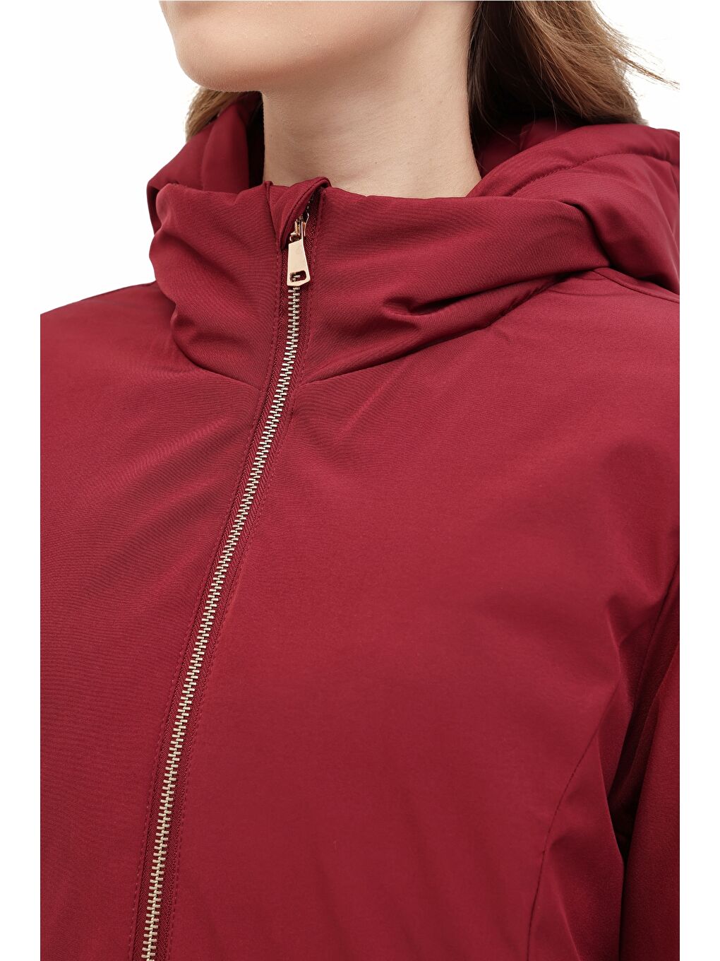 WL 1POLY PADDED 5PR Bordo Kadın Mont-3