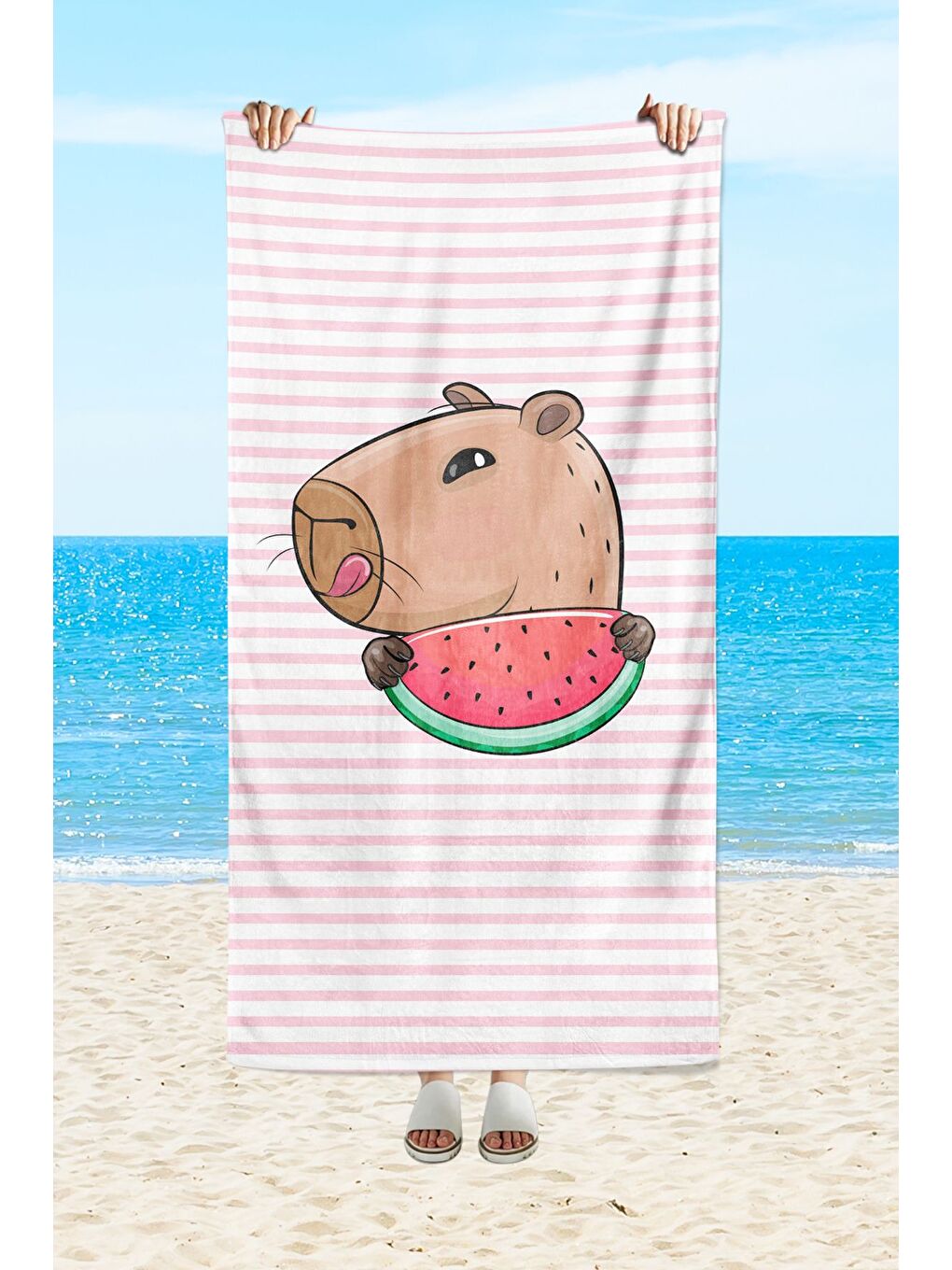 Karışık Desenli Hızlı Kuruyan 75x150 cm Plaj Havlusu – Baskılı-1