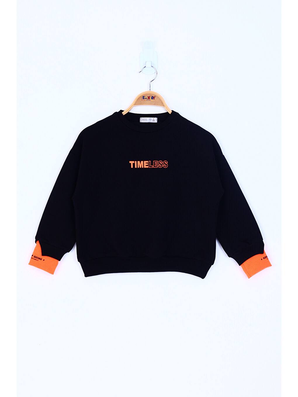 Turuncu Kız Çocuk Timeless Baskılı Sweatshirt