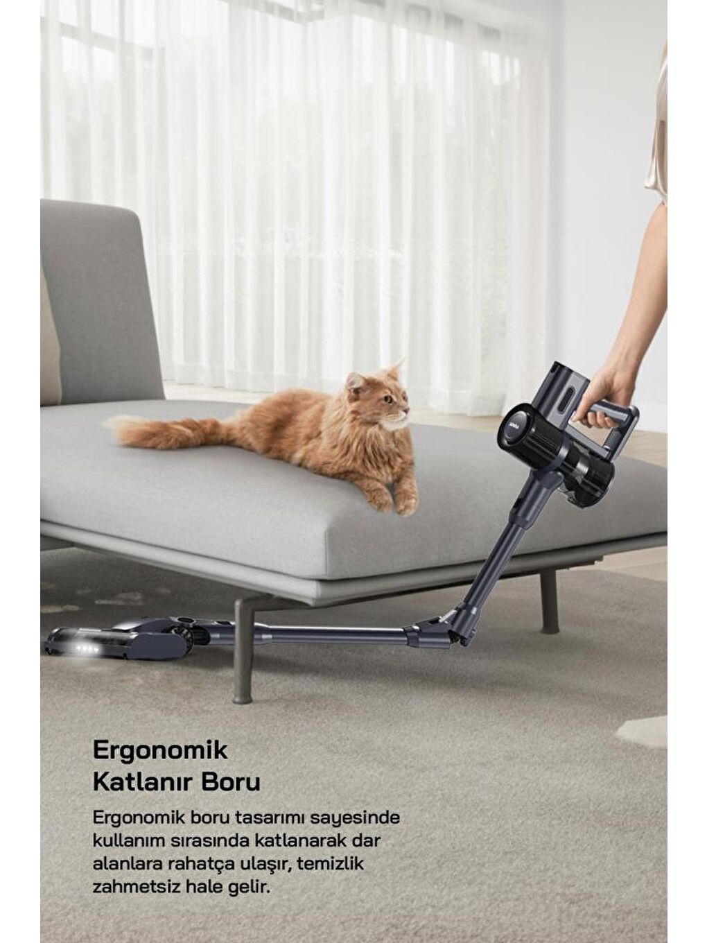 SVC-8634 Kablosuz Dikey Süpürge Lacivert – Evcil Hayvan Tüyleri İçin Güçlü Multi Cyclone-2