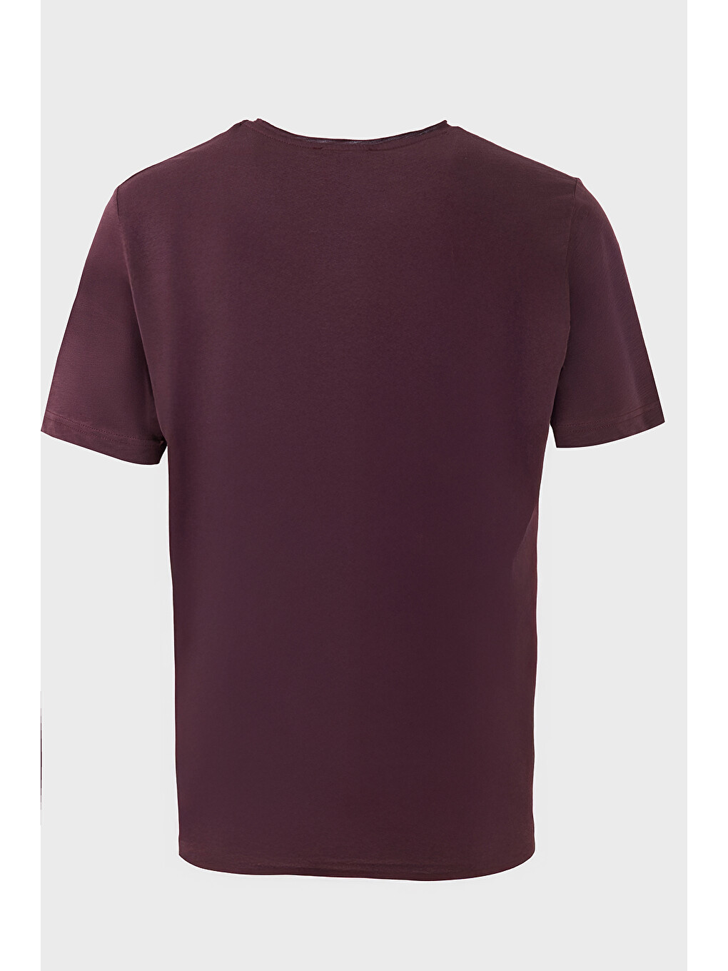 Bordo Pamuklu Regular Fit V Yaka T Shirt 5902719-5