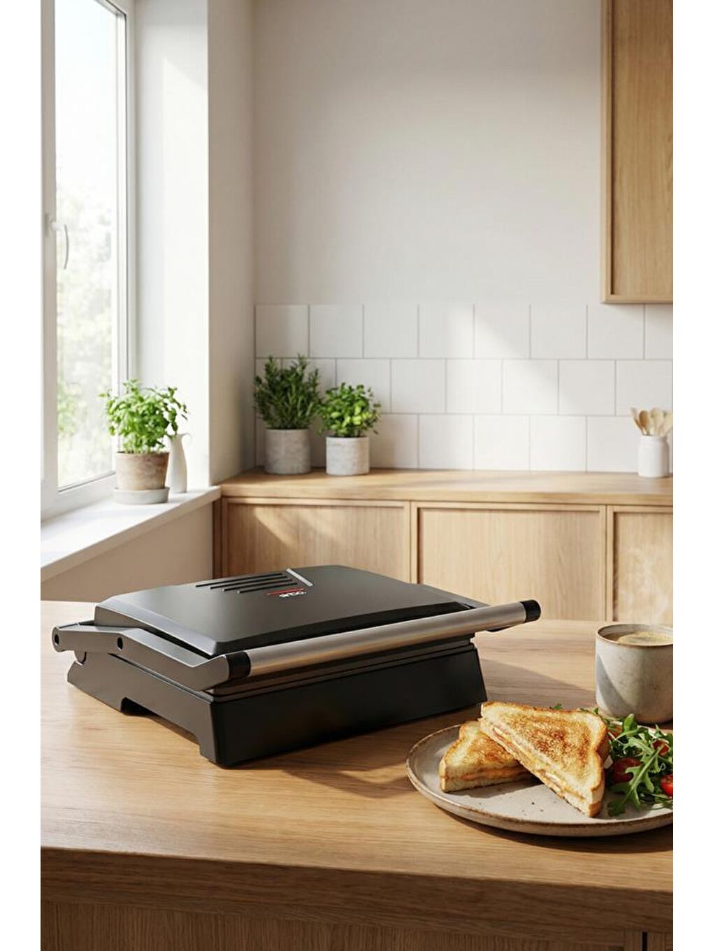 SSM-2594 1000W Izgara ve Tost Makinesi 180° Açılabilir Yapışmaz Plaka-4