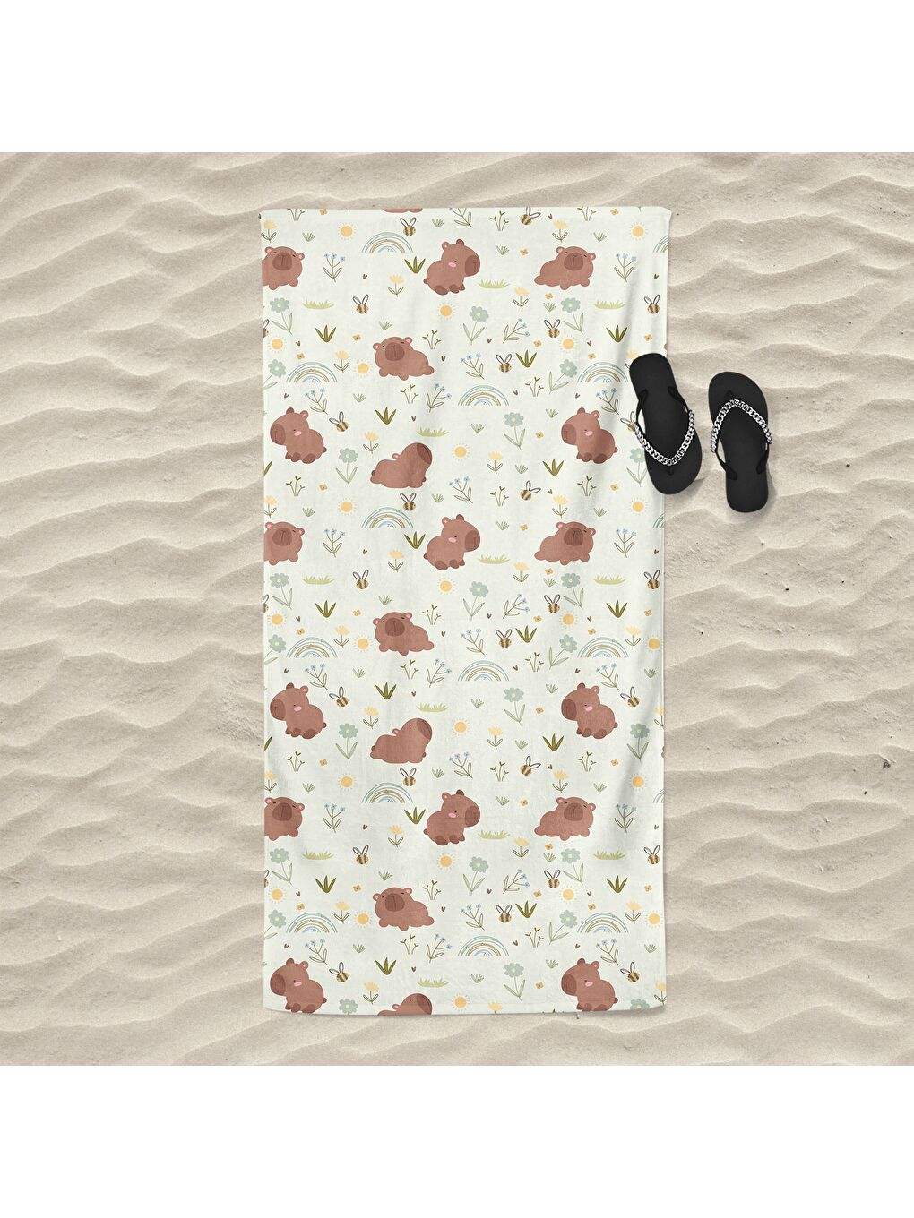 Karışık Desenli Hızlı Kuruyan 75x150 cm Plaj Havlusu – Baskılı