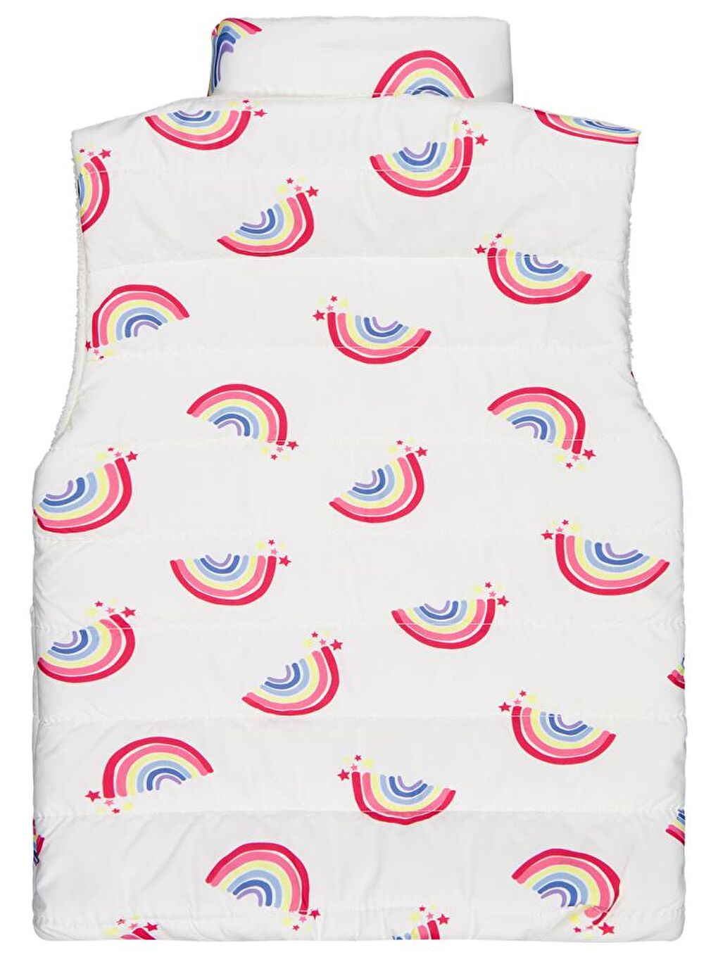 Ekru Girls Rainbow Baskılı 6-9 Yaş Yelek-1