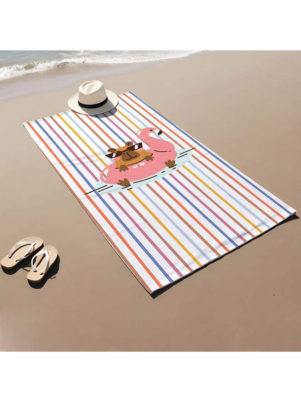 Karışık Desenli Hızlı Kuruyan 75x150 cm Plaj Havlusu – Baskılı-1