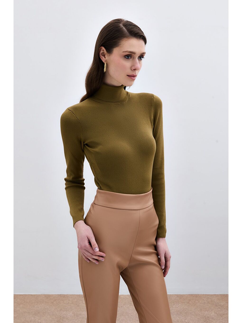 Tam Balıkçı Triko - Küf Yeşili-1