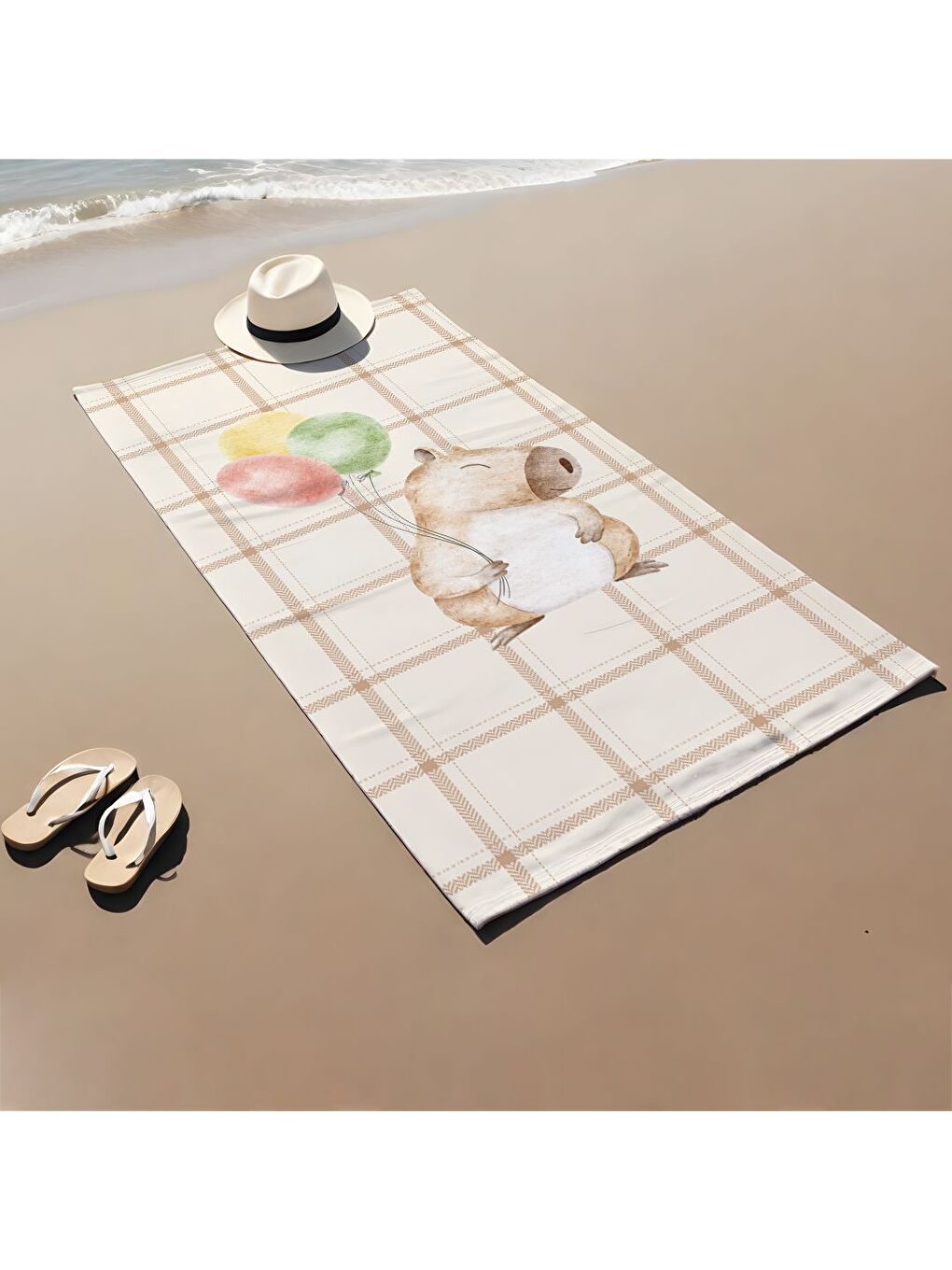 Karışık Desenli Hızlı Kuruyan 75x150 cm Plaj Havlusu-1