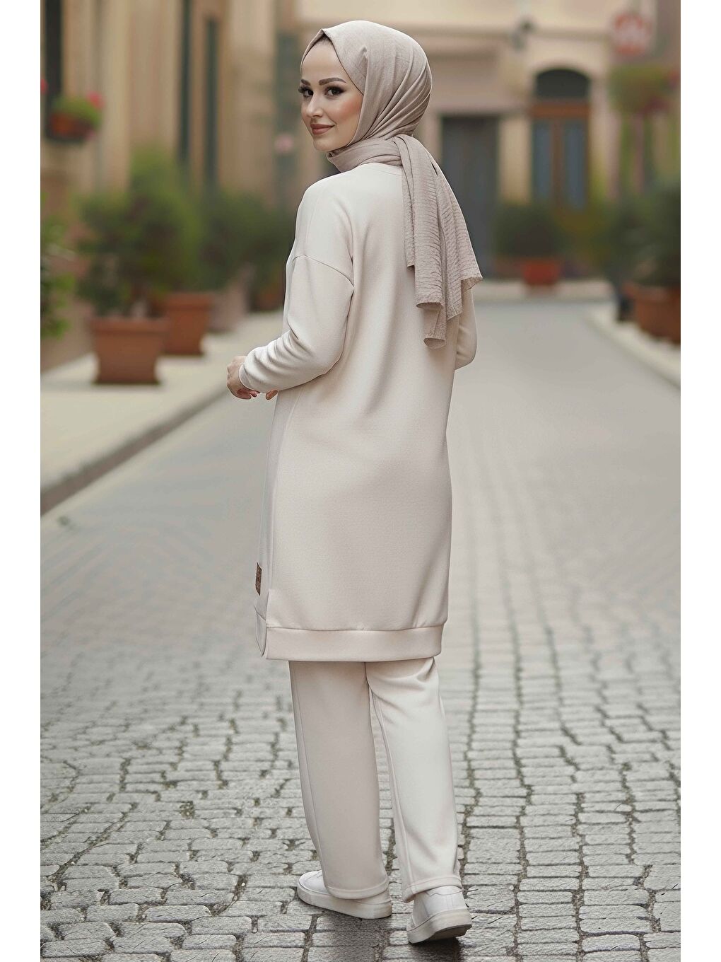 Ekru Armalı Vortex İkili Takım Krem - 28000-KREM-2