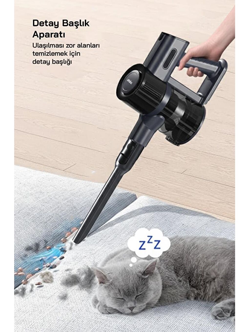 SVC-8634 Kablosuz Dikey Süpürge Lacivert – Evcil Hayvan Tüyleri İçin Güçlü Multi Cyclone-7