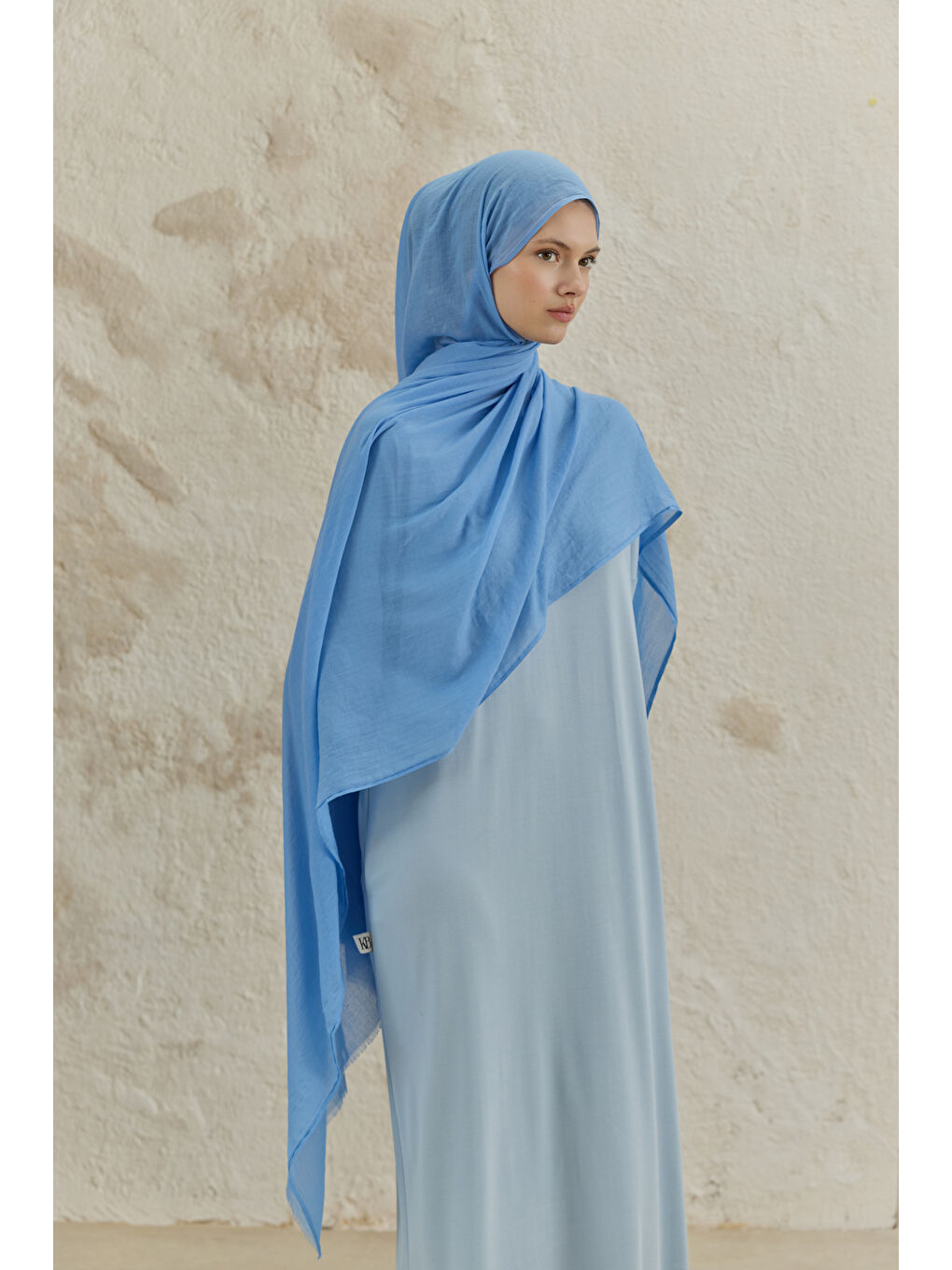 Soft Line Pamuk Şal Jean Mavi-2