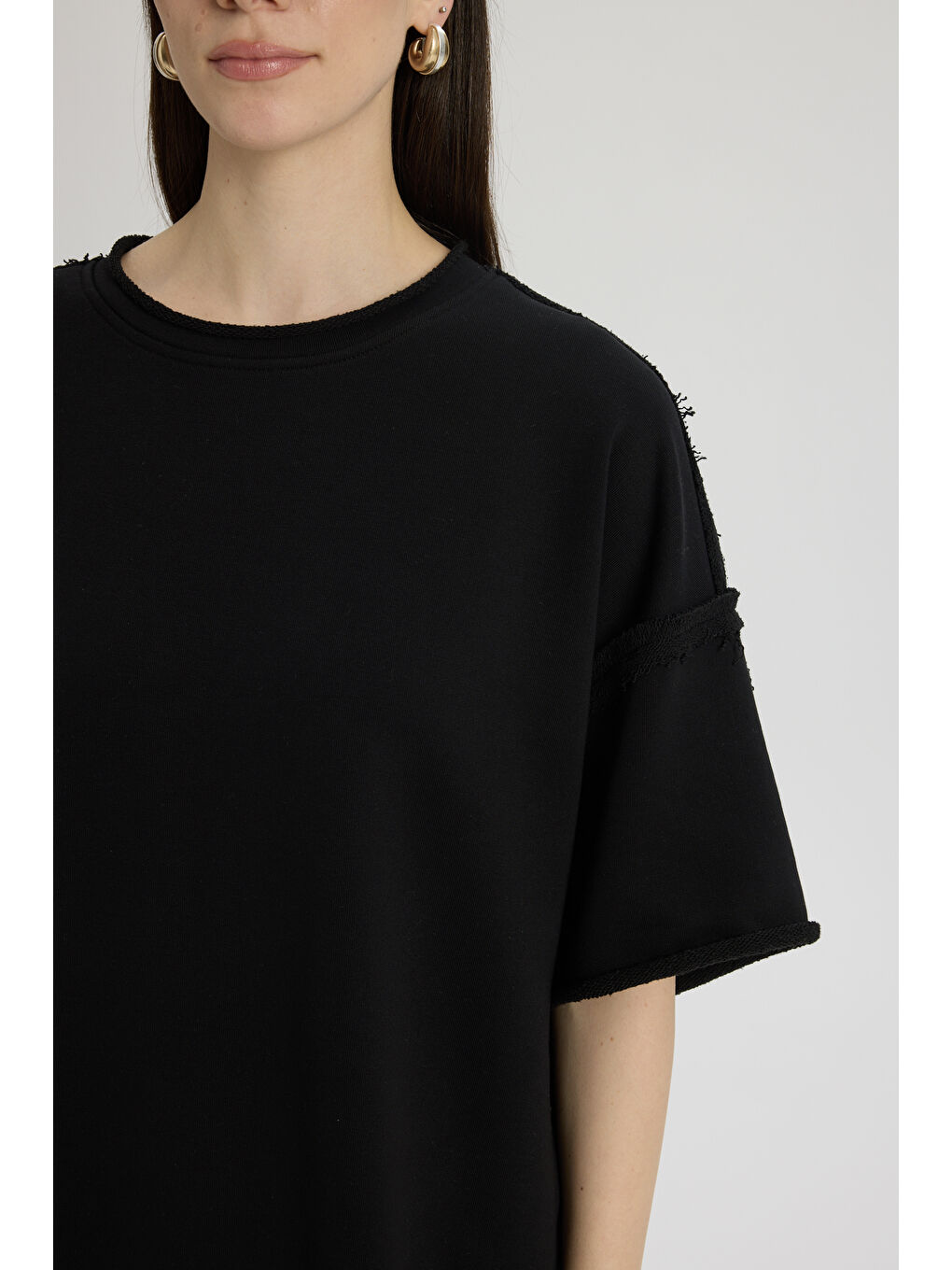 Flex Siyah Oversize T-Shirt Eşofman Takım-6