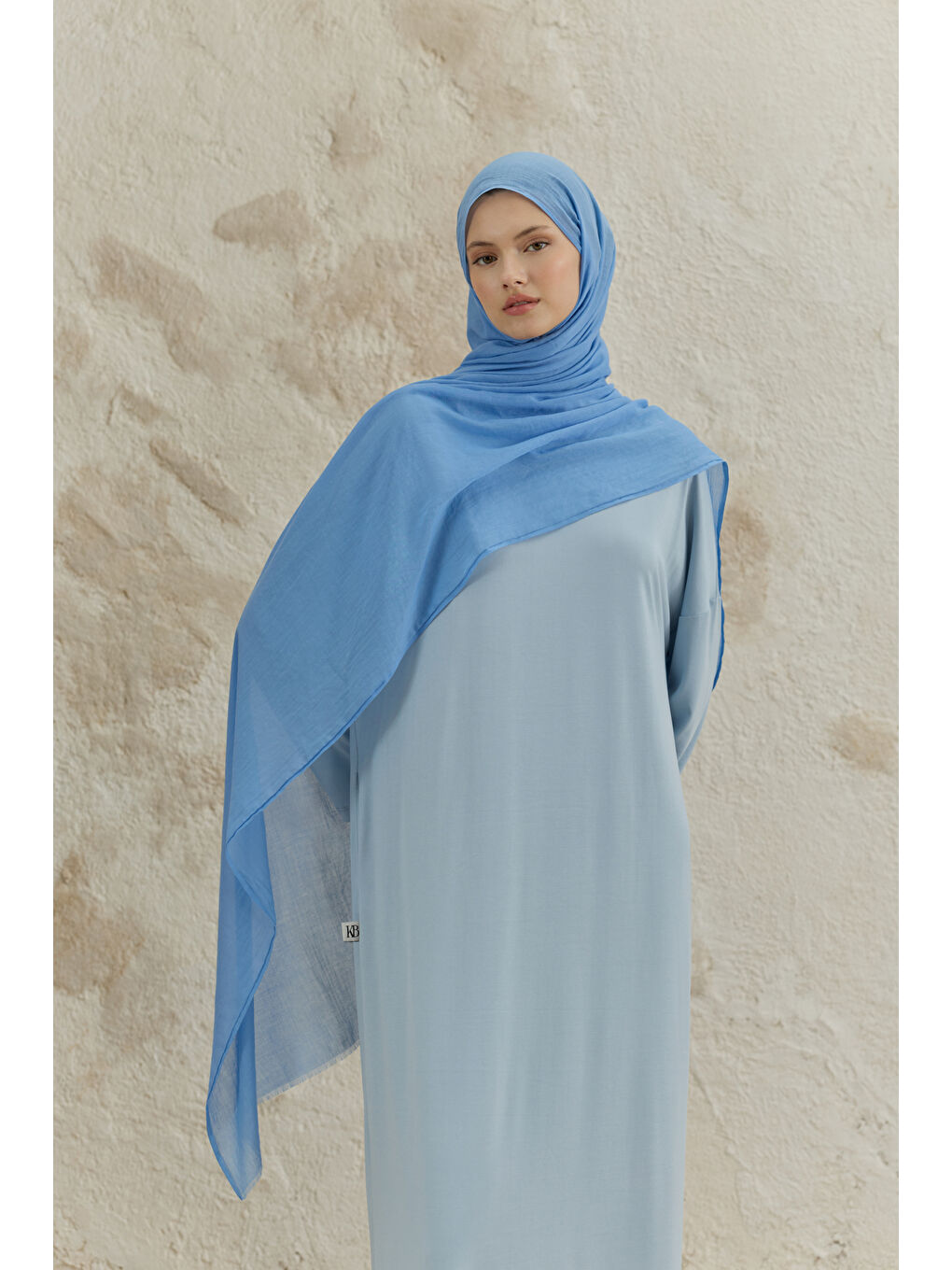 Soft Line Pamuk Şal Jean Mavi-3