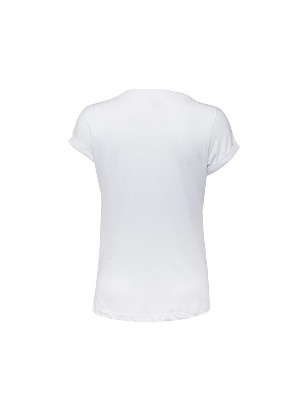 Beyaz Pistachio Çizgili Kadın T-Shirt-2