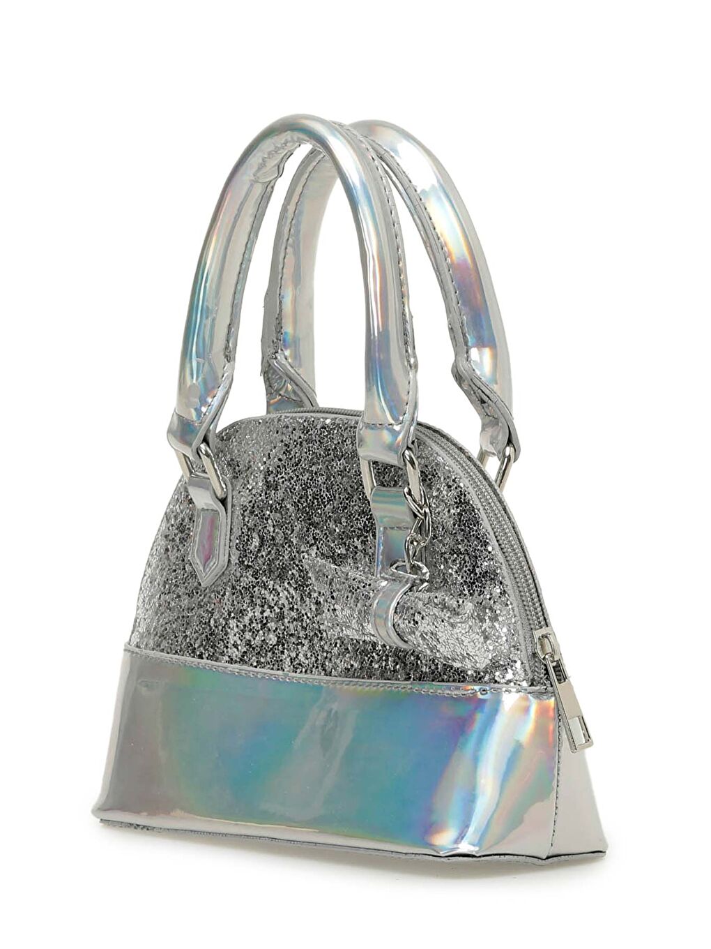 Gri SM DTY EL 4PR Gümüş Kız Çocuk El Çantası-1