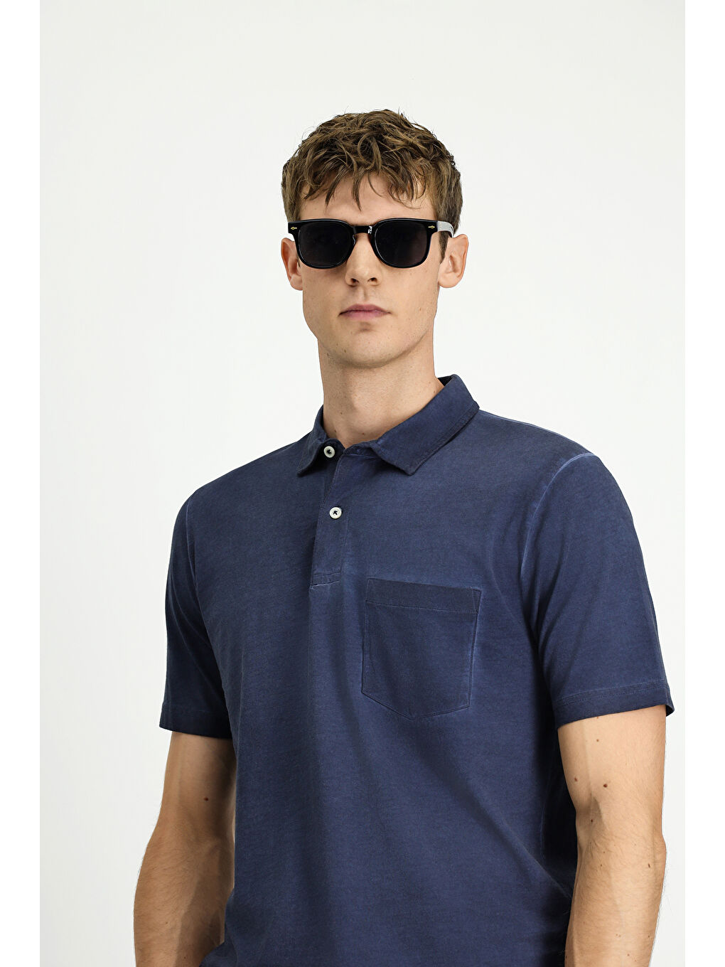 Lacivert Regular Fit Pamuk Cepli Polo Yaka Tişört-2