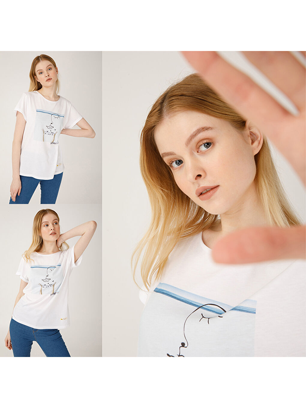 Beyaz Faces Hope Kadın T-Shirt-6