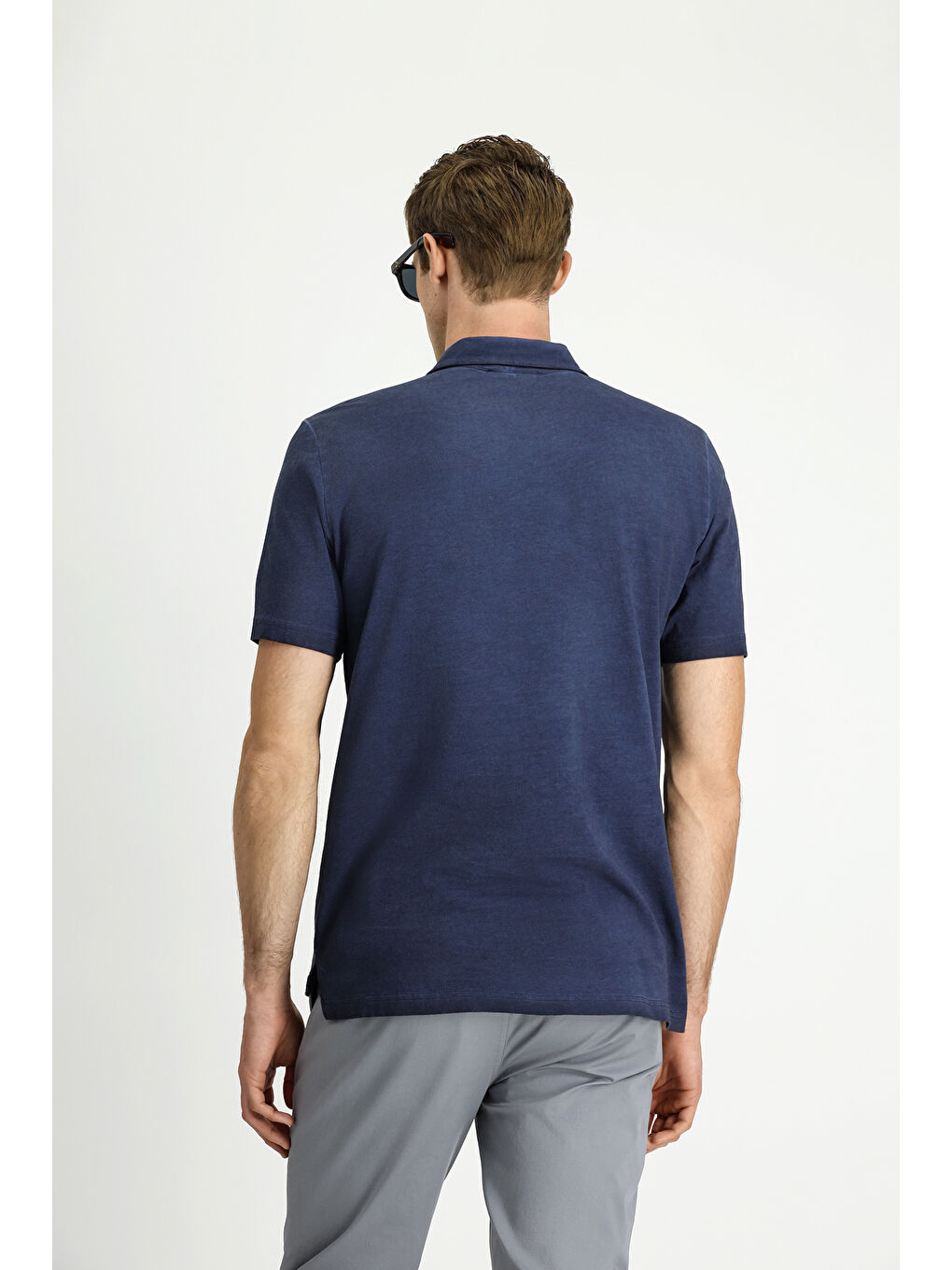 Lacivert Regular Fit Pamuk Cepli Polo Yaka Tişört-4