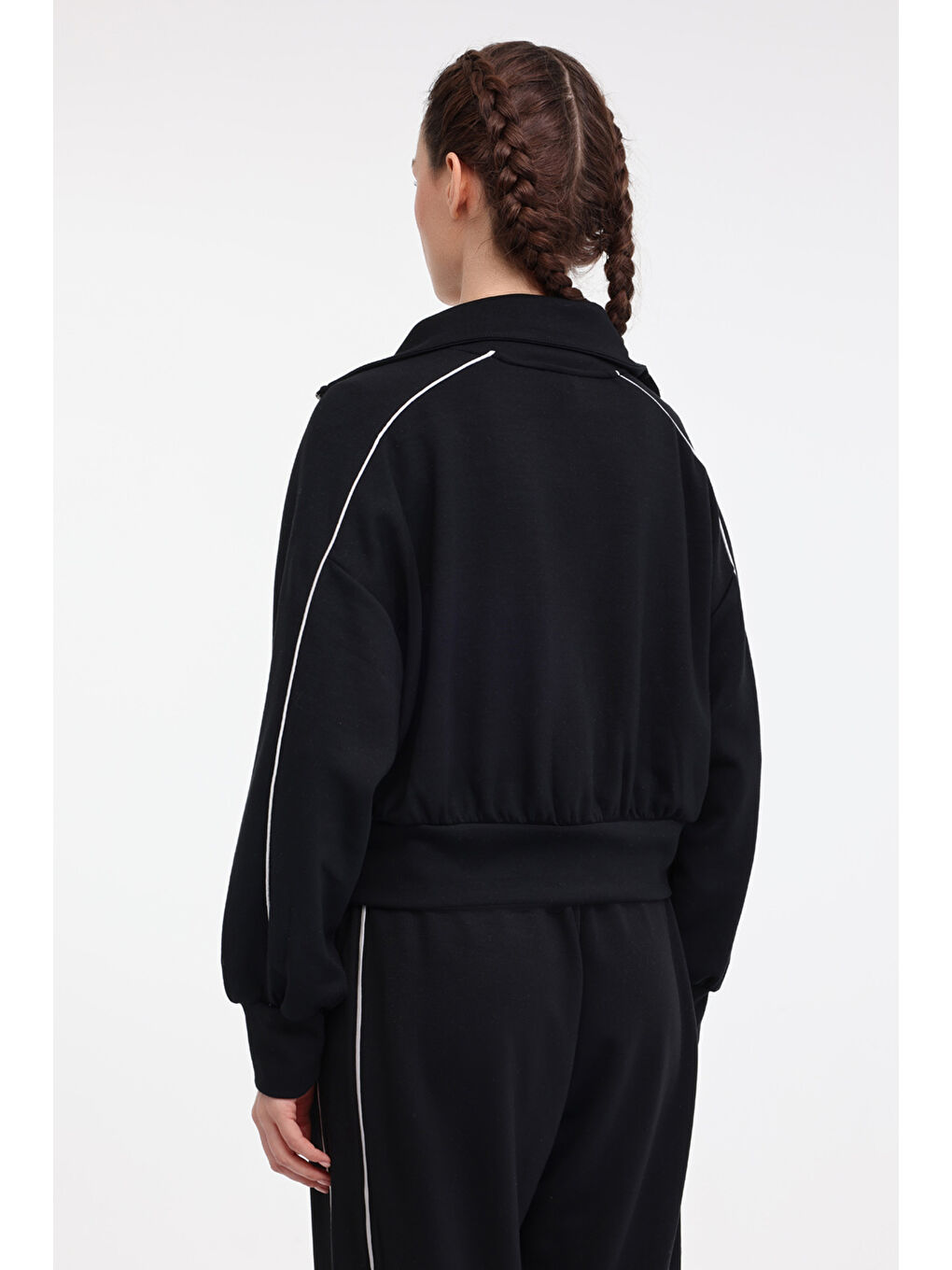 WL ANDRA 18MS426 5FX Siyah Kadın Eşofman Üstü-1