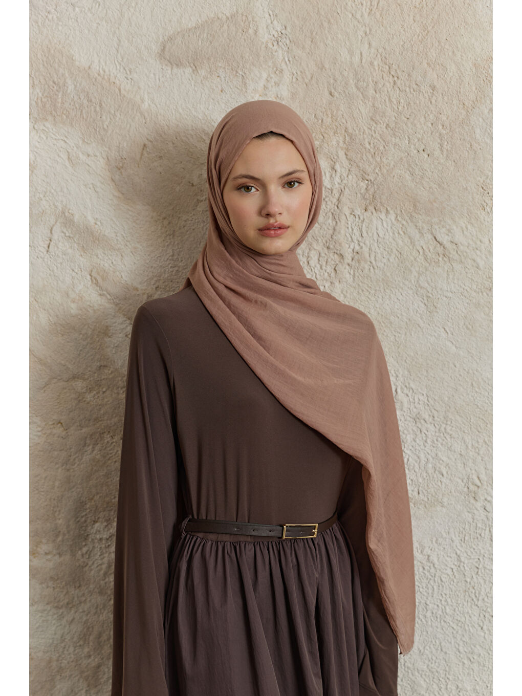 Pembe Soft Line Pamuk Şal Gül Kurusu-3