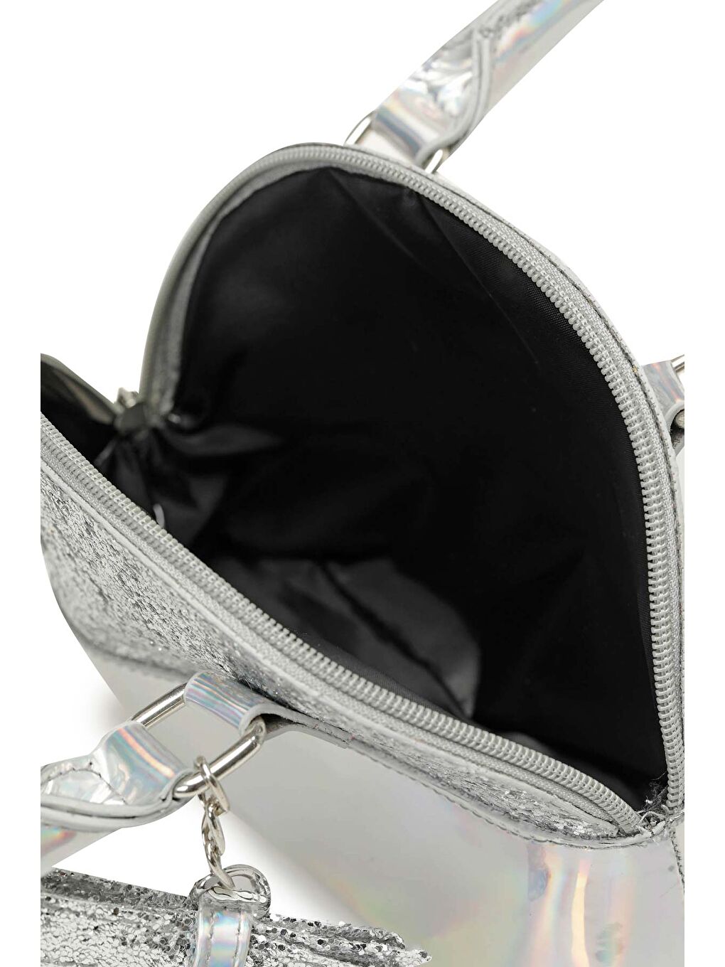 Gri SM DTY EL 4PR Gümüş Kız Çocuk El Çantası-3